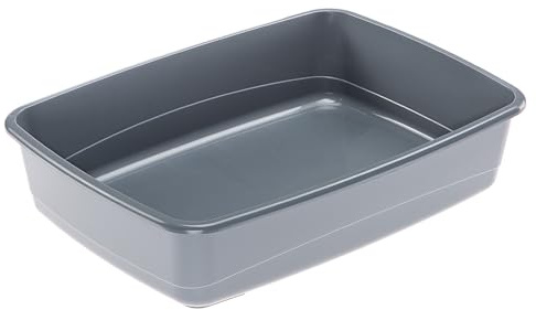 Ferplast Bac à Litière pour Chat, Maison de Toilette, Nettoyage Facile, en Plastique, L 54,5 x W 39,5 x H 12,5 cm, différentes Couleurs