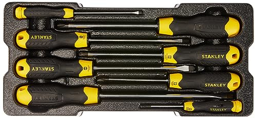 Stanley STMT1-74181 Tournevis, Multicolore, Set de 8 Pièces Multicolore