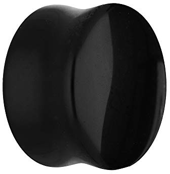 Treuheld® | Glas Ohr Plug | Schwarz | 11 Größen | Double Flared