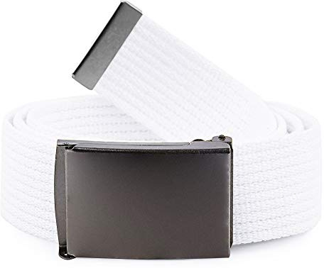 Ladeheid Gürtel Herren Verstellbarer Stoffgürtel aus Baumwolle Gürtel ohne Löcher für Männer Geeignet für Arbeit, Reisen oder Männergeschenke 120 cm x 4 cm P10