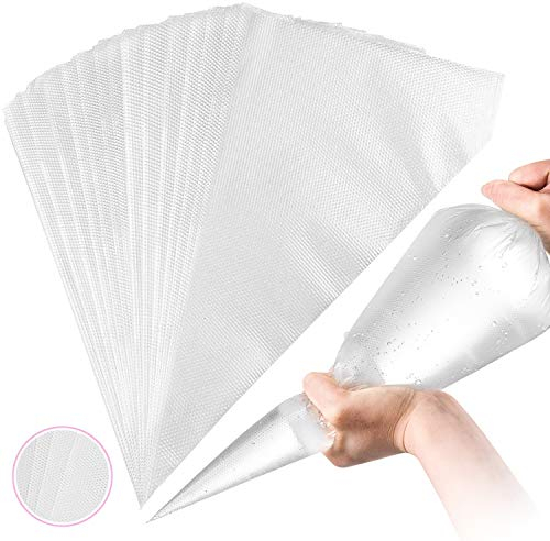 Beunyow Sac a Poche Monouso, 100 Pezzi 60 x 28CM Sac a Poche USA e Getta Sacchetti a Poche DIY Strumenti di Decorazione per Beccucci, Ugelli Russi, Pasticceria Utensili Kit, Dolci Torte Cupcake
