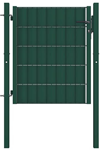 vidaXL Zauntor Stahl 100x81 cm Grün