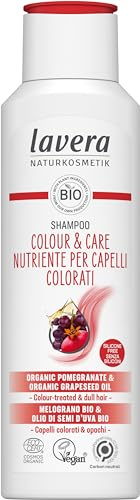 lavera Shampoo Farbe und Pflege • Strahlendes Farbshampoo • Haarpflege • Naturkosmetik • Vegan • Zertifiziert • 250 ml