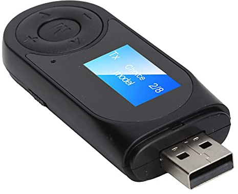 Récepteur émetteur USB Bluetooth 5.0, Mini Adaptateur Bluetooth Portable 2 en 1 avec Prise Jack 3,5 Mm, écran LCD, Appels Mains Libres, pour PC/TV/système Audio de Voiture/Haut-parleurs Filaires