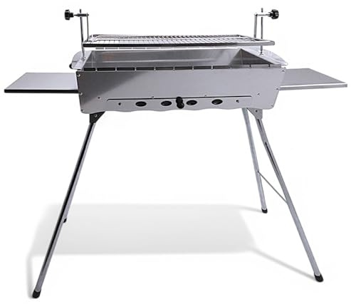 Mangal Edelstahl Astana 2 mm rostfrei Schaschlik Grill Rost verstellbar