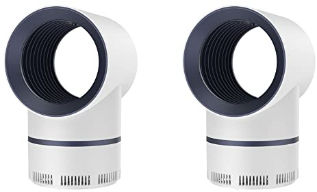 Exterminador de mosquitos avanzado - Ventilador de succión, Trampa Para Matar Moscas y Mosquitos Para Interiores,Lámpara USB Photocatalyst Mosquito Killer, Seguro para niños (2 white-B)