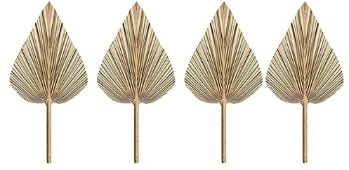 Melitt 4 unidades hojas de palma secas de palmeras secas bohemio lanzas de palma secas plantas artificiales hojas de palma tropicales