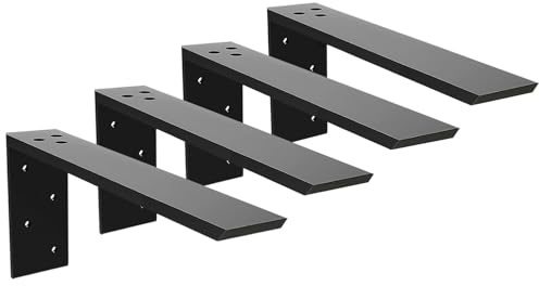 Arbeitsplattenstütze, 2 Stück, robuste versteckte Halterung, Regalhalterung, 40,6 x 15,2 x 6,4 cm, L-Halterung, Metall-Corbels für Quarz/Granit/Holz/Beton/Laminat-Arbeitsplatten