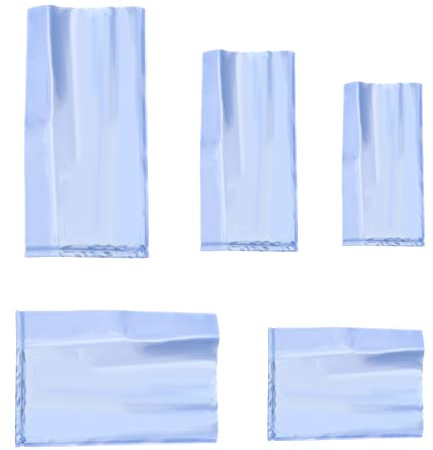 EMSea 500 Pezzi Sacchetti Termoretraibili Sacchetti Trasparenti Pellicola Imballaggio In Pvc Imballaggio Sapone Candela Piccolo Regalo Piccoli Telecomandi 5 Dimensioni 100 Pezzi Dimensione