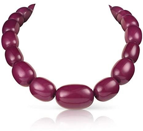 ZAVANA Grande Collana di Colore per Donna, Collana Grande e Spessa, Collana di Bigiotteria, Collana Donna Fatta a Mano, Eleganti Gioielli Bohémien per Donna