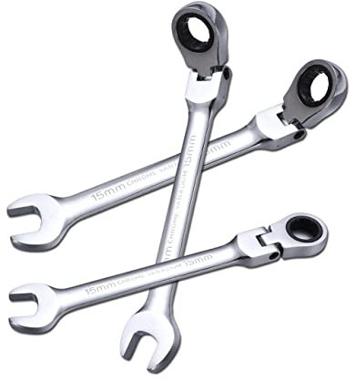 BESTonZON Adjustable Dual Ratchet Wrench Spanner Flex Vanadium Tool for Easy Repairs and Maintenance for Home and Garage Use