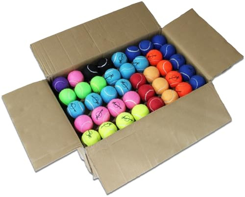 Magicorange Tennis Balls, 120 Pack Advanced Training Tennis Balls Practice Balls, Pet Dog Playing Balls, Come with Mesh Bag for Easy Transport, Good for Beginner Training Ball (Colorful)