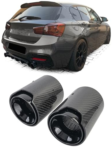 2x Carbon Auspufflblenden Endrohre passend für 1er BMW F20 F21 M135i M140i