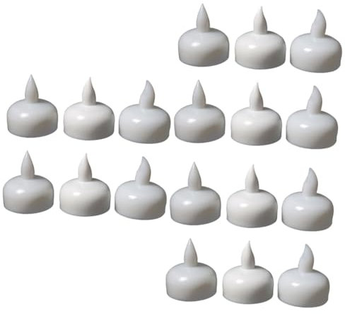 jojofuny 12 Stk flackerndes helles Teelicht LED-Schwimmlichter dekorativ die Weihnachtskerze Kerzenlampe Schwimmkerzen weiß Wasserkerzen runden kleine Kerze Unterwasserbeleuchtung schmücken