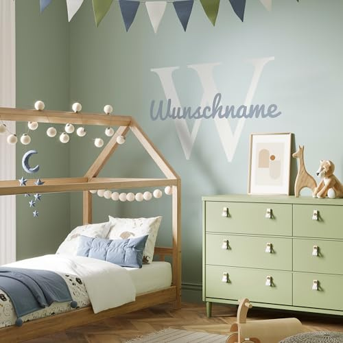 Muralo Wandtattoo Jugend, Namensschild, Buchstabe, UV-beständig - 90x60 cm | Wandsticker, Modernes Design - ideal für Kinderzimmer und Babyzimmer, für Mädchen, einfach anzubringen