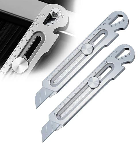 Schweres Mehrzweck Gebrauchsmesser, 2024 New Cuttermesser Klingen, Edelstahl Universalmesser, Multifunktionales Mehrzweck Teppichmesser Druckguss Cutter Messer (2PCS)