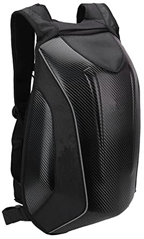 PUNELE Motorcycle Hard Case Bag, Riding Backpack, Large Capacity Motorcycle Backpack, Multifunctional Hard Shell Rucksack for Outdoor Travelling Camping Cycling (red mark)