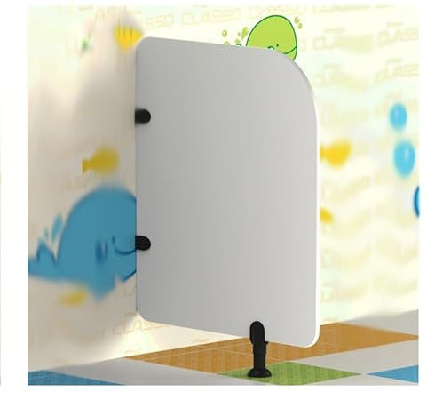 Écran d'urinoir mural, cloison d'urinoir étanche, écran de confidentialité pour jardins d'enfants sans acoustique, panneau de séparation de santé publique pour enfants pour hôtel (couleur: b