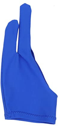 WATIIFUFU 2stücke Künstlerhandschuhe Aus Elastischem Spandex Bequeme Gebogene Zwei-finger-zeichnungshandschuhe Atmungsaktiv Und Schweißhemmend Für Grafiktablett Skizzieren Malen Blau