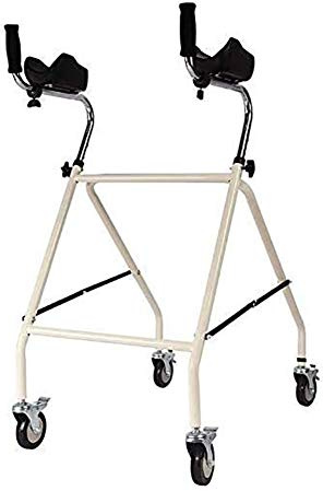 Rollator Walker mit Sitz, Leichter Lauflernwagen mit Kniestütze, Ultra Mobilitätshilfe Vier Räder, Antrieb Medizinischer Rollator Gehgestell Höhenverstellbar