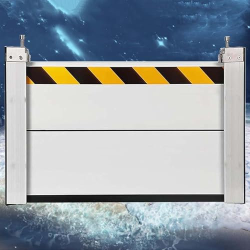 Generisch Hochwasserschutz Barriere Tur Kellerfenster Wassersperre Hochwasserschutz Barriere Kellerfenster Wasser Barriere Dammbalken für Tunnel Keller Garageneinfahrten,Silber,60x40cm