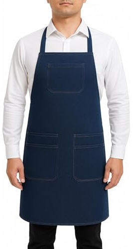 SiXsigma Sports Unisex Chefs Apron For Home And Kitchen - Quick Dry Novelty Cotton Aprons For Cooking, BBQ, Grill & Baking - Ideal Aprons Christmas Gifts For Women & Men