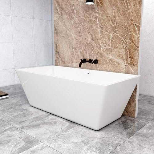 Modern Freestanding Double Ended Bath 1700x800mm Integral Waste & Overflow