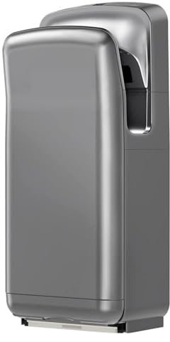 MYUYEE Asciugamani Elettrico Asciugamani Elettrico per Bagno con Filtro Asciugamani Elettrico Verticale Automatico di Alta qualità ad Alta velocità per Ambienti,Argento-A