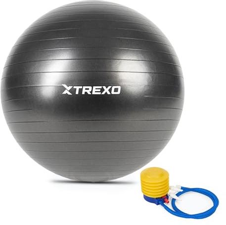 XTREXO Gymnastikball mit Pumpe aus PVC Leicht und stabil Bietet Guten Halt Ideal für Pilates und Reha-Übungen