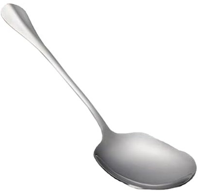 Grandes cuillères de service : grandes cuillères de service de nourriture, ustensiles de service extra larges | Cuillères de cuisine robustes pour assiettes à pâtes salades, couvercle en acier