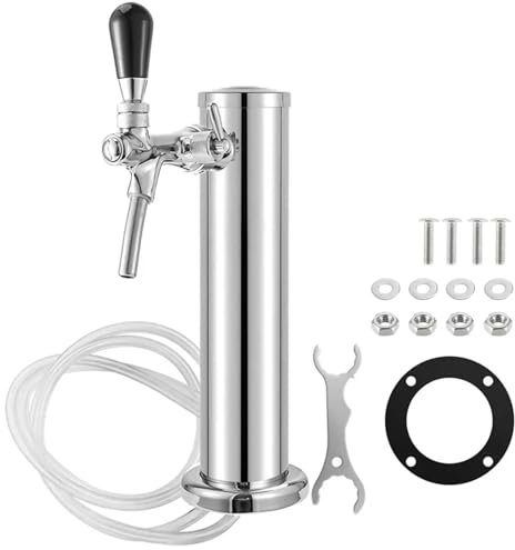 GHHZML Tirador De Cerveza para Casa Torre de Cerveza for el hogar, Torre de Grifo de Cerveza Ajustable Individual, Torre de Cerveza unidireccional for dispensador de Cerveza, Barra