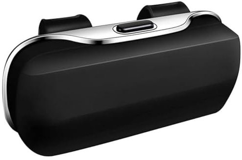 Fjquamitix Sunglasses Holder for Car Visor, Car Sunglasses Holder, Glasses Storage Protective Box, Eyewear Hard Shell Eyeglasses Organizer, Auto Glasses Case (Grey) (Black) (Black)