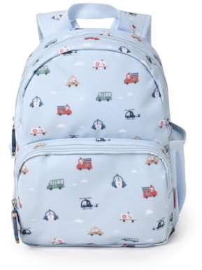 Tutete Mochila Infantil para Guardería | Mochila acolchada de tamaño pequeño | Ideal para niños pequeños | 100% RPET reciclado | Cierre seguro y bolsillos funcionales | city cars