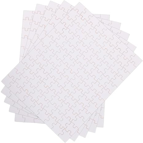 Gadpiparty 5blätter Holz Sublimationspuzzle DIY Leere Puzzleteile Transferpuzzle Puzzle Rohling zum Bedrucken oder Bemalen als Bastelset für Eigene Motive