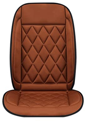 Feizikaw Winter-Auto-Sitzauflage, Bequeme Sitzkissen für Erwachsene, Einzel- und Zweisitzer, passend für Fahrersitz, LKW, SUV und Transporter, Wärmeisolierend und Atmungsaktiv (Braun, Einzel)