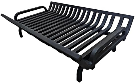 Rejilla de Chimenea de Acero, Negra, Resistente a temperaturas de hasta 900 °C. Disponible en Varios tamaños. (70x50cm)