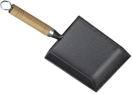 balacoo Padella in Ferro per Friggere senza Rivestimento Antiaderente, Padella Quadrata Portatile per Toast e Pesce in Cucina