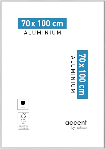 accent by nielsen Aluminium Bilderrahmen Accent, 70 x 100 cm, Silber