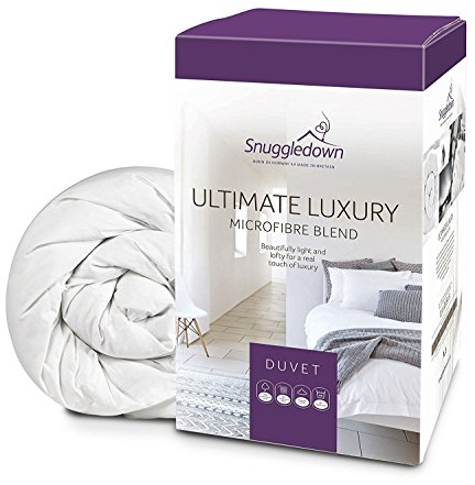 Snuggledown Luxury Cotton Super King Duvet 10.5 Tog - Premium & Breathable All-Year Round Quilt | 300tc Jacquard Cotton Cover, UK-Made, Non-Allergenic, Washable (260 x 220cm)