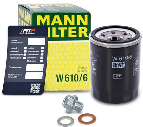1x Ölwechsel Set - MANN ÖLFILTER + Ölablass-Schraube + LIQUI MOLY Ölwechsel-Anhänger