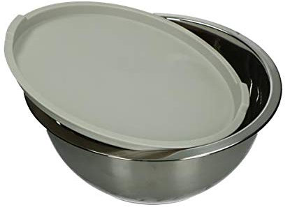 BRANDANI Contenitore Base Inox E Tappo Tortora in Silicone Contatti Misure D 31X14,5H Art 53514