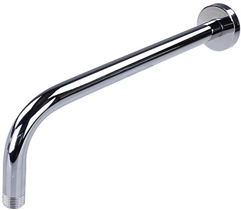 Sanixa GO1404 Hochwertiger massiver Duscharm Wandausleger Wandarm Wandanschluss Dusche für Regenbrause Duschköpfe (Messing verchromt, 30 cm)
