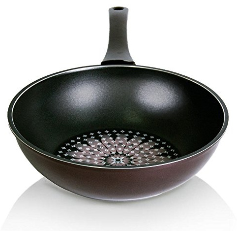 TECHEF - Blooming Flower Collection, 12 Wok/Stir-Fry Pan, Coated 6 times with New Teflon Platinum Non-Stick Coating (PFOA Free) / Induction Ready/Made in Korea (12-inch)