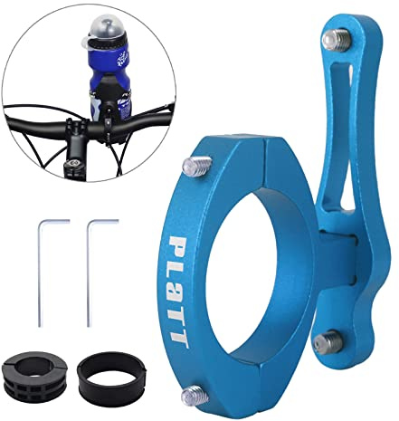 PLATTBK Adaptateur Porte Bidon Velo,Support Adaptateur pour Porte Gourde VTT en Alliage d'Aluminium,Porte Bouteille à Pince pour Vélo étagère de Guidon