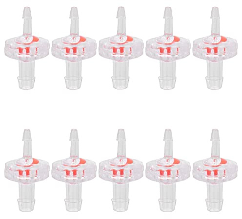 10 Stück Einweg Rückschlagventil PP Kunststoff Wasser Stoppt Plug in Rückschlagventil Schlauch Barb Rückkehr Inline Rückschlagventil für Wasser Kraftstoff Gas Flüssigkeit Luft(7mm-5mm)