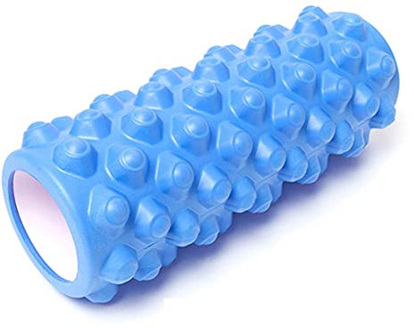 LTLCLZ 33Cm Und 45Cm Fitness Schaumstoffrolle Yoga Block Pilates Sport Massagerolle Fitness Übungen Entspannen Tiefe Muskel Yoga Zubehör Stress Abbauen,Blau,33CM