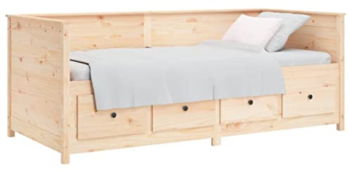 vidaXL Tagesbett Sofabett Gästebett Sofa Einzelbett Bettsofa Bett Bettgestell Schlafsofa Holzbett Bettrahmen 100x200cm Massivholz Kiefer