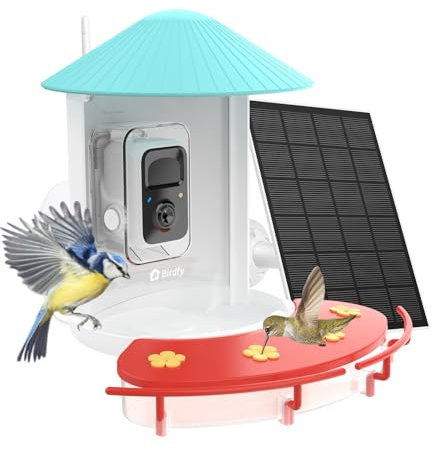 NETVUE Birdfy Hummee Smart Hummingbird Feeder mit Kamera, Auto Capture Bird Videos & Birdwatching Up-Close, 2 in 1 Feeders Locken mehr Kolibris, Vogelliebhaber