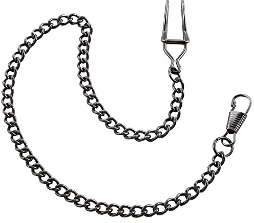 Tiong Taschenuhr Albert Weste Kette mit Karabinerverschluss Taschenuhr Ständer Clip Taschenuhr Kette Vintage Metall Legierung Kette Zubehör