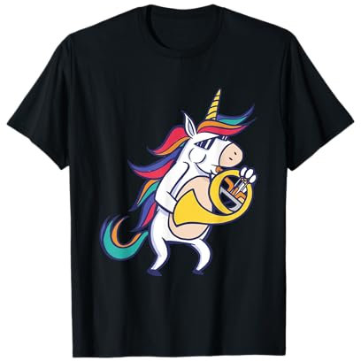Waldhornspieler Einhorn Blechblasinstrument Waldhorn T-Shirt